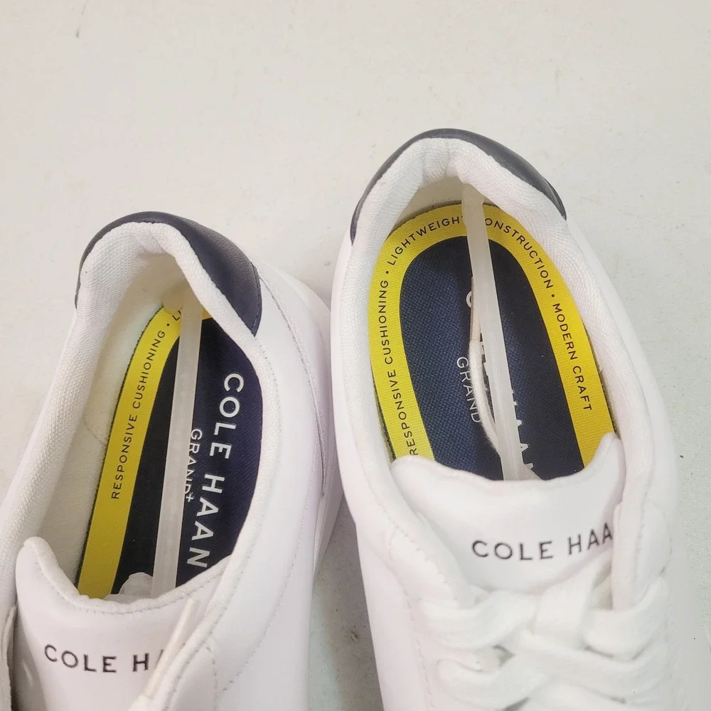 Cole Haan Grand Crosscourt Sneakers Mens 9.5 White Leather Low Top Shoes - Picture 3 of 11